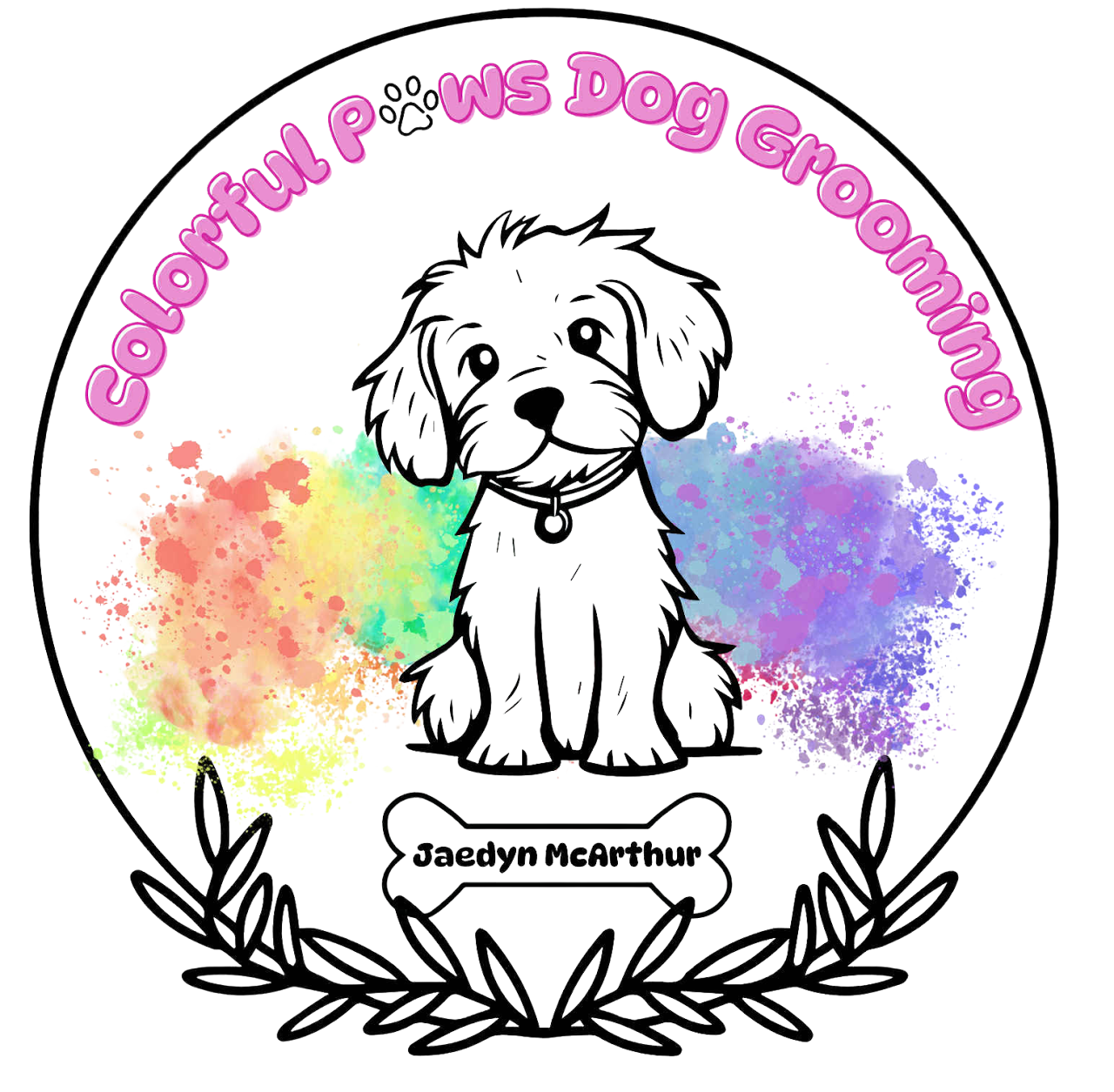 Colorful Paws Dog Grooming logo
